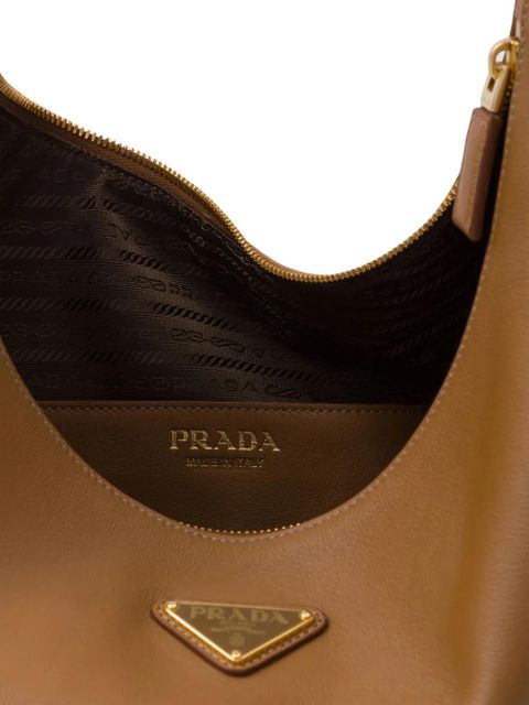 Prada large Arqué leather shoulder bag - Brown - zdjęcie produktu nr 2