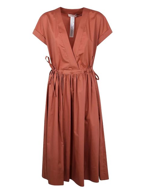 TWINSET tie-detail wrap dress - Brown - zdjęcie produktu nr 1