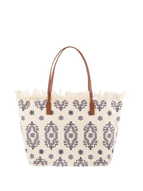 MC2 Saint Barth embroidered frayed-edge tote bag - Neutrals - zdjęcie produktu nr 2