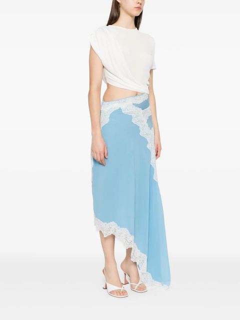 Christopher Esber lace-detailing midi dress - Blue