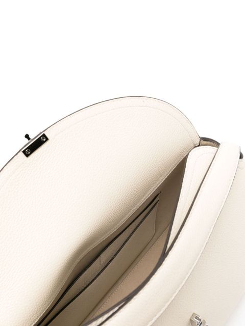 TOTEME T-Lock leather shoulder bag - White