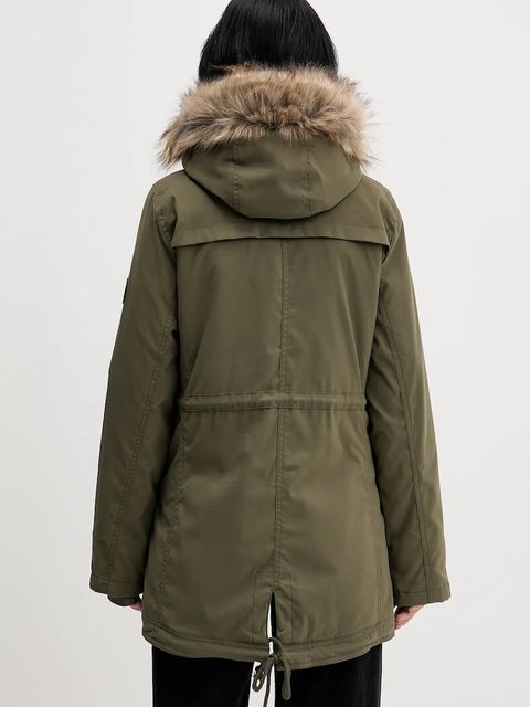 Hollister Co. parka kolor zielony przejściowa KI344-5053-330