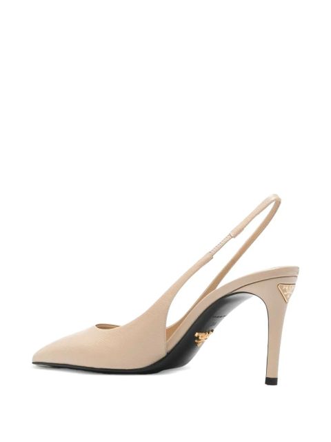 Prada calf leather heel pumps - Neutrals