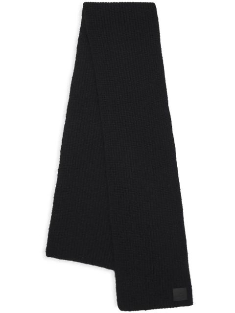 ANINE BING Hannah logo-patch scarf - Black - zdjęcie produktu nr 1