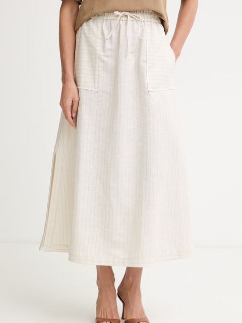 MM by Max Mara spódnica z lnem SUMERO - zdjęcie produktu nr 1