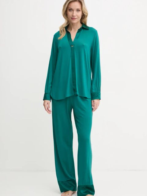 United Colors of Benetton bluzka piżamowa damska kolor zielony 3ZEW3M007