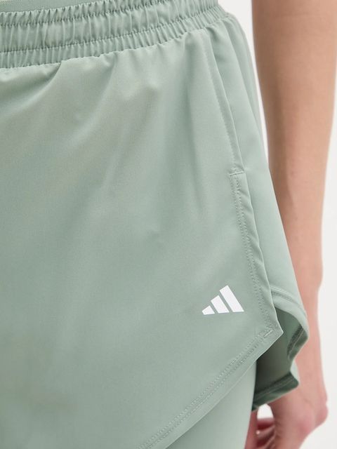 adidas Performance szorty treningowe Designed for Training kolor zielony gładkie high waist JC9803