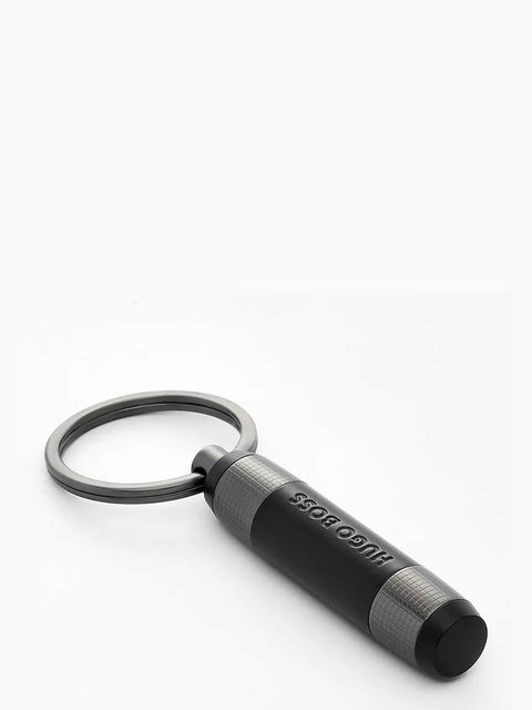 BOSS brelok do kluczy Rive Gun kolor szary