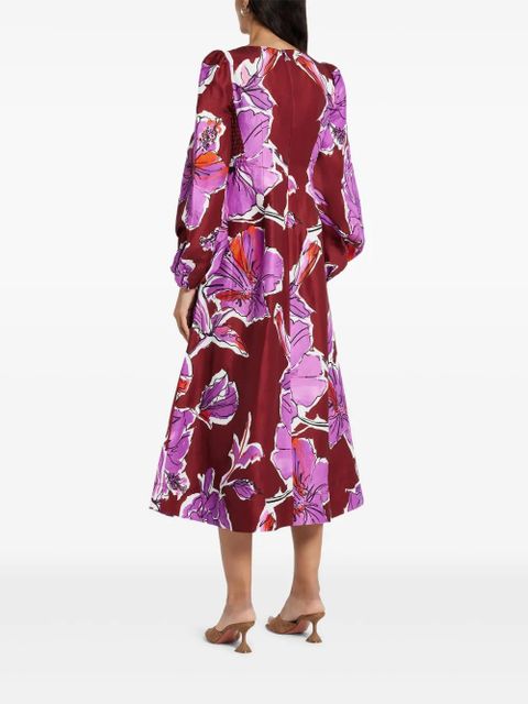 Aje Inflorescence midi dress - Red