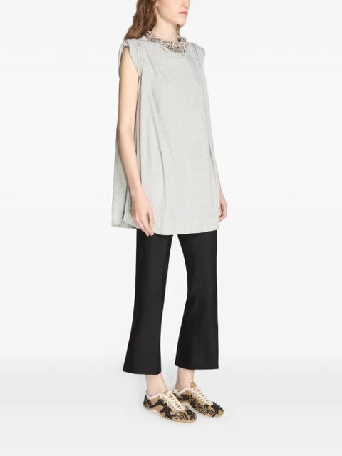 DRIES VAN NOTEN loose sleeveless T-shirt - Grey