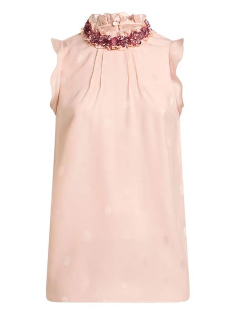 ETRO embellished silk top - Pink - zdjęcie produktu nr 1