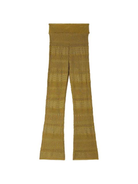 SANDRO pointelle knit trousers - Green - zdjęcie produktu nr 1