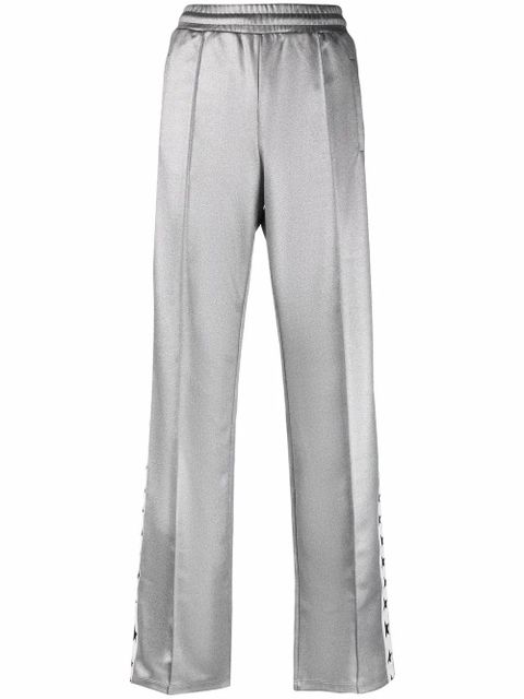 Golden Goose logo-tape straight-leg trousers - Grey - zdjęcie produktu nr 1