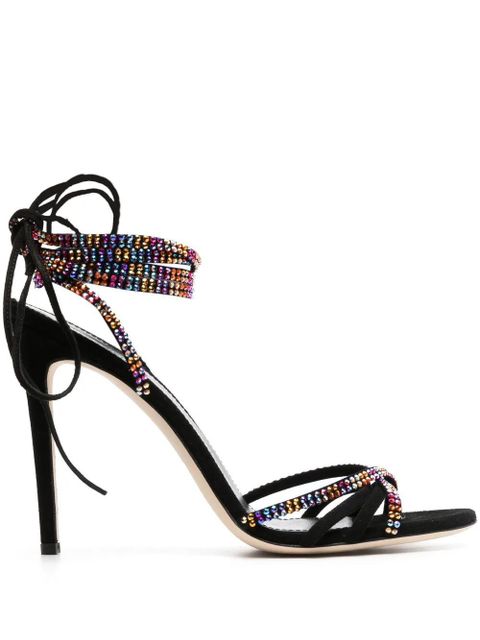 Paris Texas Holly Nicole 105mm suede sandals - Black - zdjęcie produktu nr 1