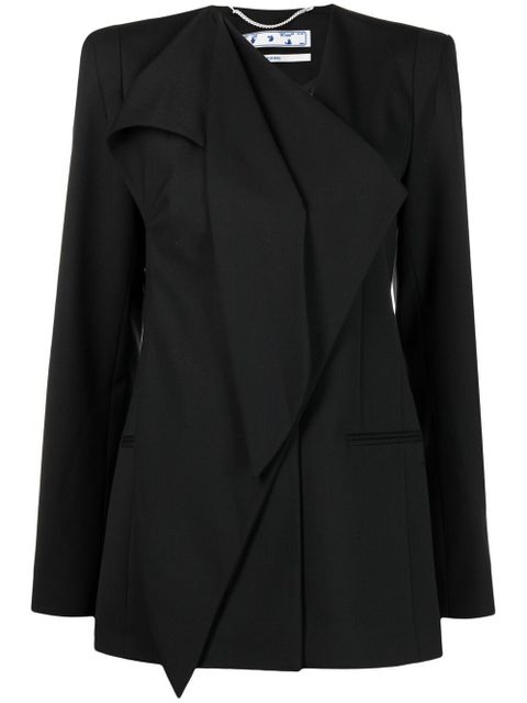 Off-White draped single-breasted jacket - Black - zdjęcie produktu nr 1
