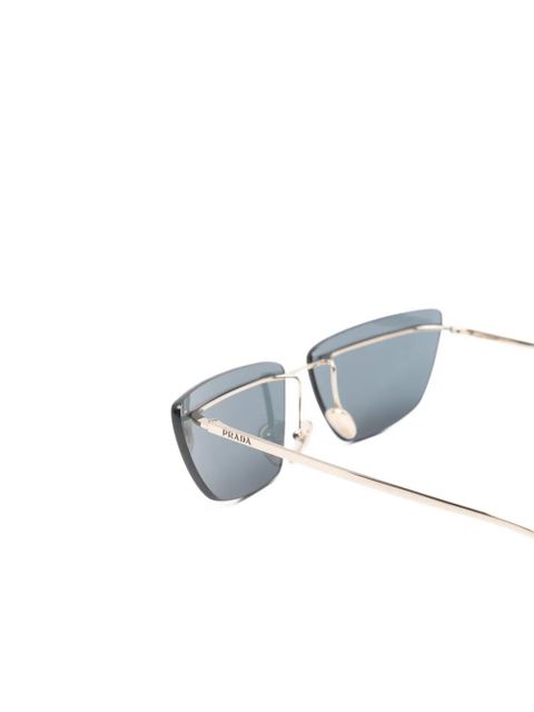 Prada Eyewear geometric-frame sunglasses - Gold