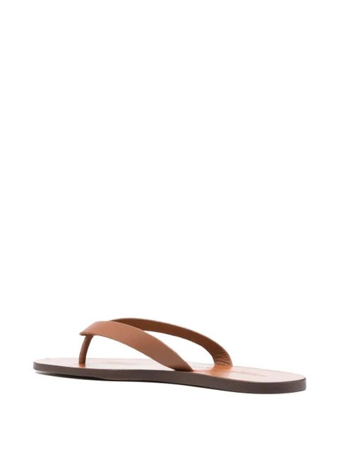 Manebi leather flip-flops - Brown