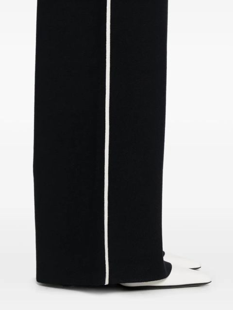 Max Mara stripe-detail palazzo pants - Blue