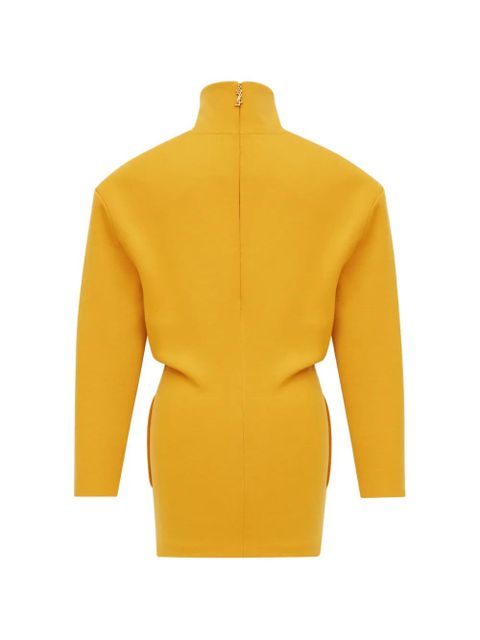 Saint Laurent high-neck mini dress - Yellow - zdjęcie produktu nr 2