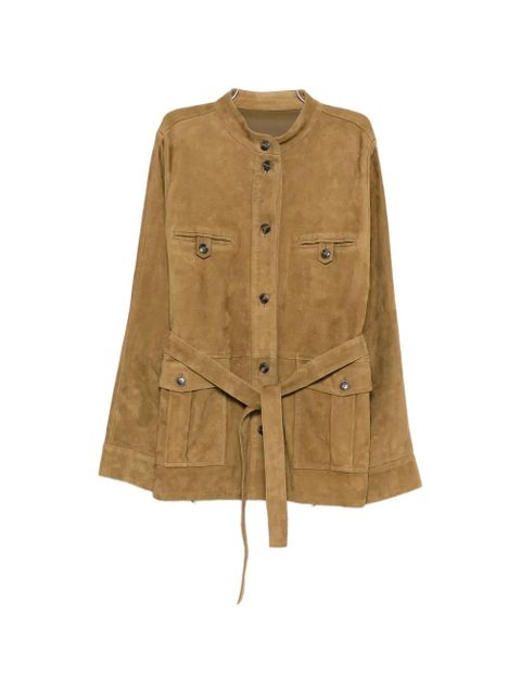 Yves Salomon belted suede jacket - Brown - zdjęcie produktu nr 1