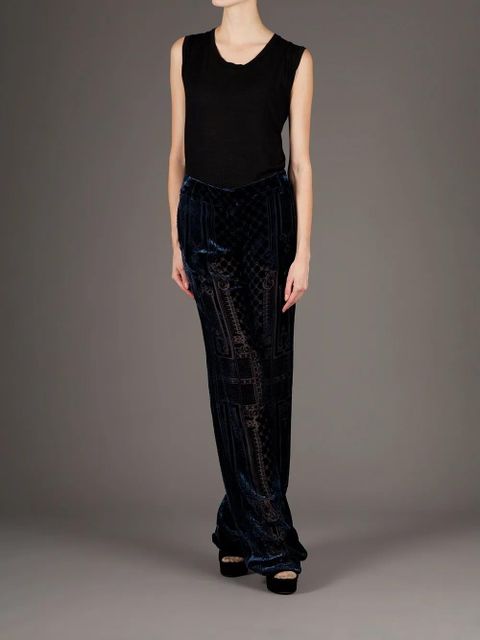 Balmain brocade wide leg trouser - Blue - zdjęcie produktu nr 2