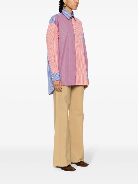 ETRO stripe-pattern cotton shirt - Orange