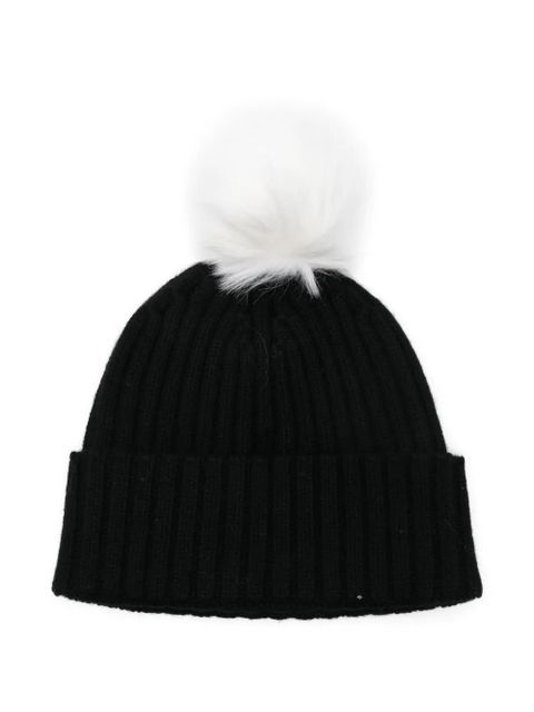 MC2 Saint Barth pompom embroidered hat - Black - zdjęcie produktu nr 2