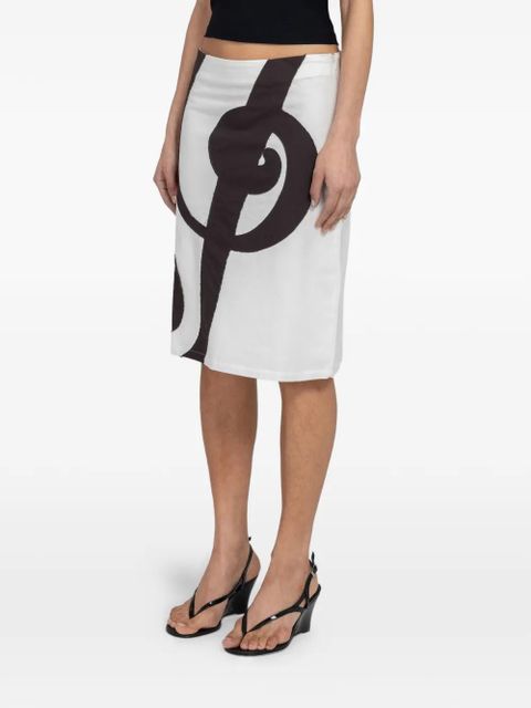 Gimaguas Sol graphic-print midi skirt - White
