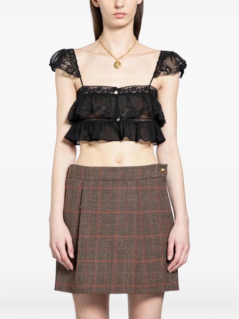 Chloé lace ruffled crop top - Black - zdjęcie produktu nr 1