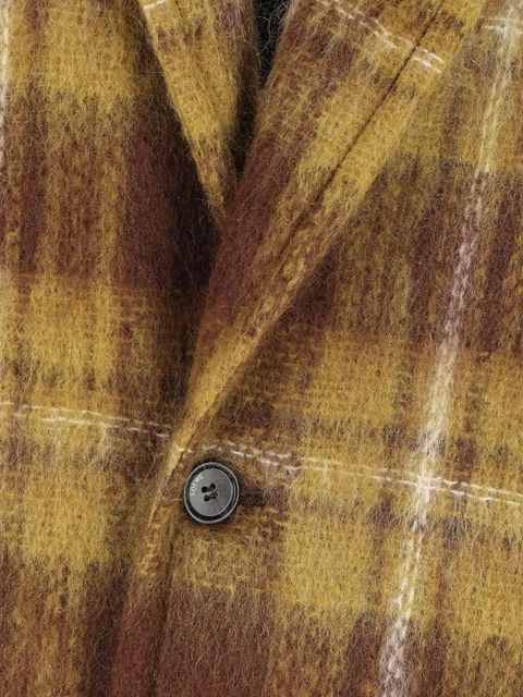LOEWE plaid fringed coat - Brown - zdjęcie produktu nr 2