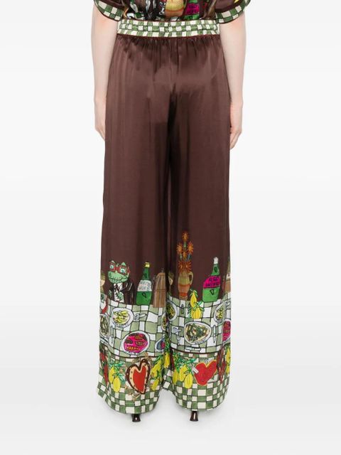 ALEMAIS drawstring-waist printed trousers - Brown - zdjęcie produktu nr 2