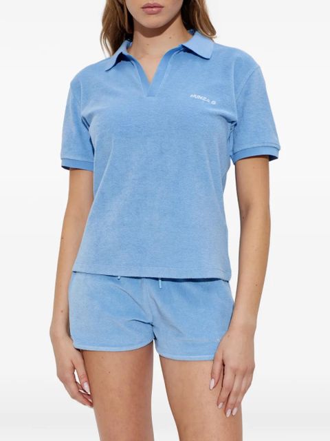 Hunza G embroidered-logo T-shirt - Blue