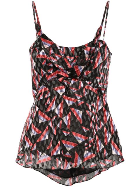 ISABEL MARANT Kalisia geometric-print tank top - Black - zdjęcie produktu nr 1