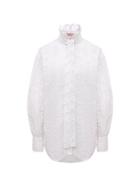 Valentino Garavani broderie-anglaise shirt - White - zdjęcie produktu nr 1