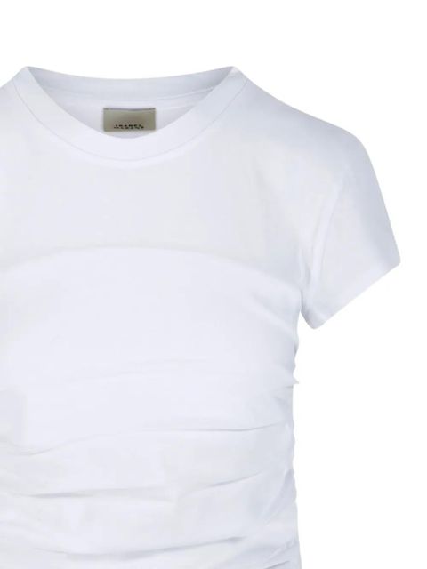 MARANT ÉTOILE gathered short-sleeve T-shirt - White