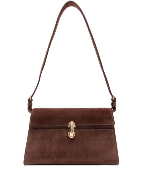 Savette suede clasp shoulder bag - Brown - zdjęcie produktu nr 1