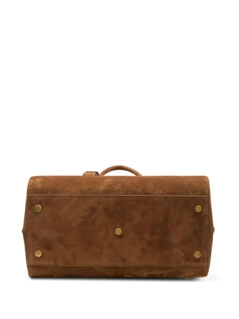 Saint Laurent small Sac de Jour suede tote bag - Brown