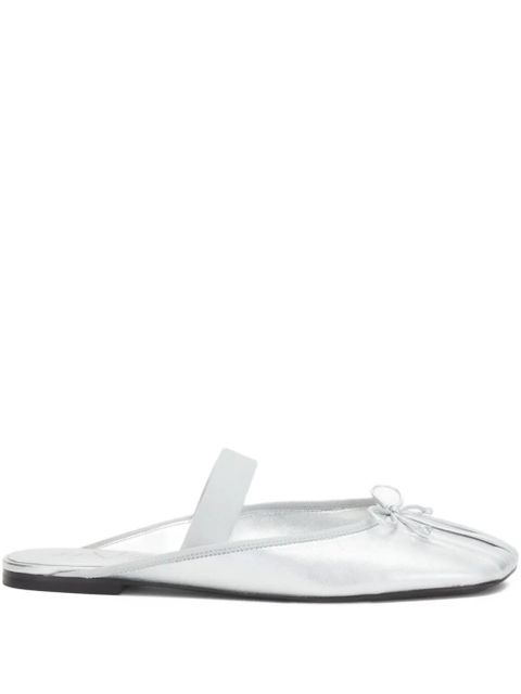 3.1 Phillip Lim bow-detail elasticated-strap mules - Silver - zdjęcie produktu nr 1