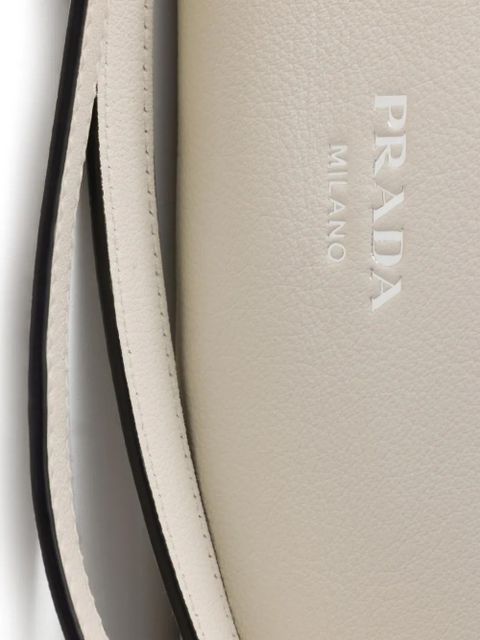 Prada Fold large leather shoulder bag - Neutrals