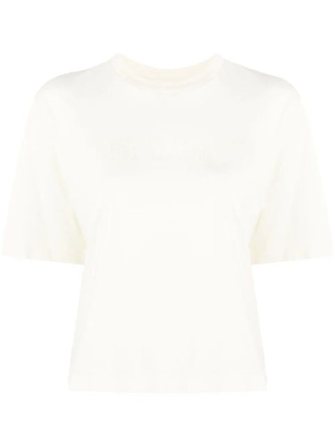 Off-White logo-embossed cotton T-shirt - Neutrals - zdjęcie produktu nr 1