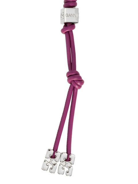 GANNI logo-charm keyring - Purple - zdjęcie produktu nr 2