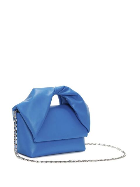 JW Anderson medium Twister leather shoulder bag - Blue