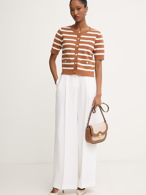 Morgan sweter z krótkim rękawem damski z wiskozą - zdjęcie produktu nr 1