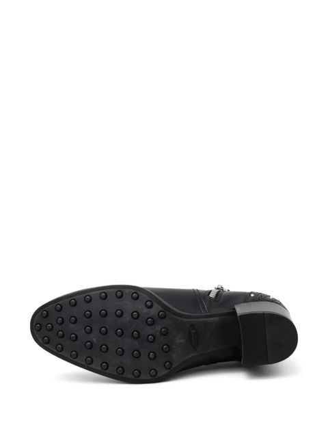 Tod's studded heeled boots - Black
