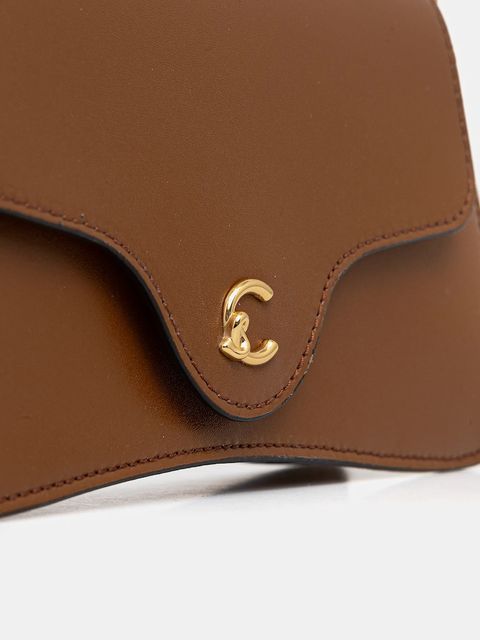 Coccinelle torebka skórzana kolor brązowy E5.SSK.27.01.01