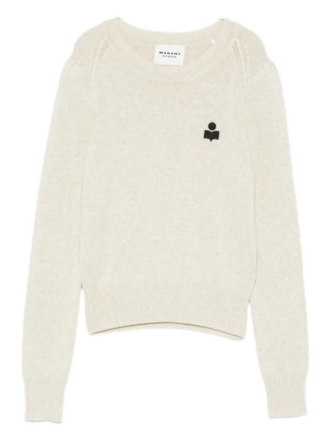 MARANT ÉTOILE long-sleeve logo sweater - Neutrals - zdjęcie produktu nr 2