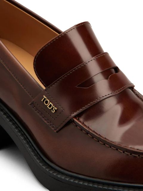 Tod's 60mm leather loafers - Brown