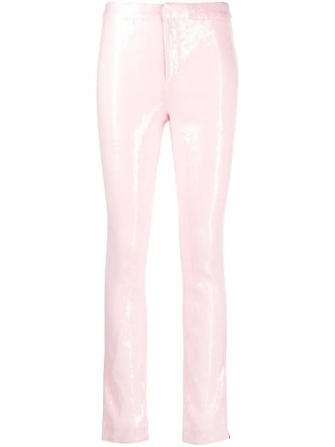 ROTATE BIRGER CHRISTENSEN sequin-embellished trousers - Pink - zdjęcie produktu nr 1