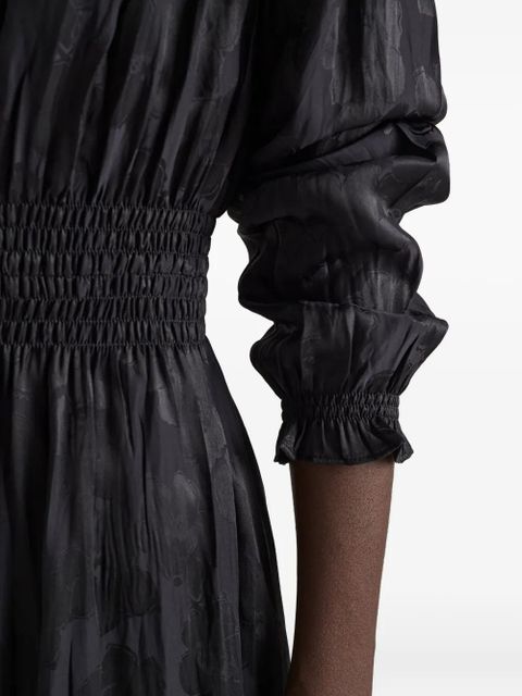 Prada floral jacquard midi dress - Black