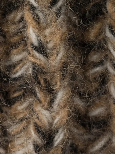 Prada logo-detail knit bucket hat - Brown